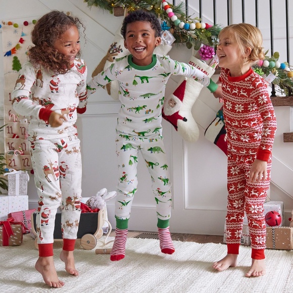 Christmas Dino Organic Cotton Pajama Set - PBK - Picture 4 of 9